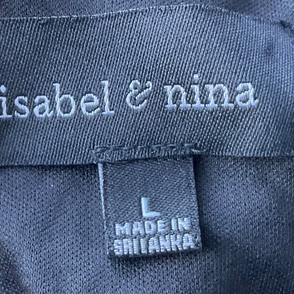 NWT Isabel & Nina Gray & Black Polka Dot Knit Dress Long Sleeve Large - Picture 4 of 10